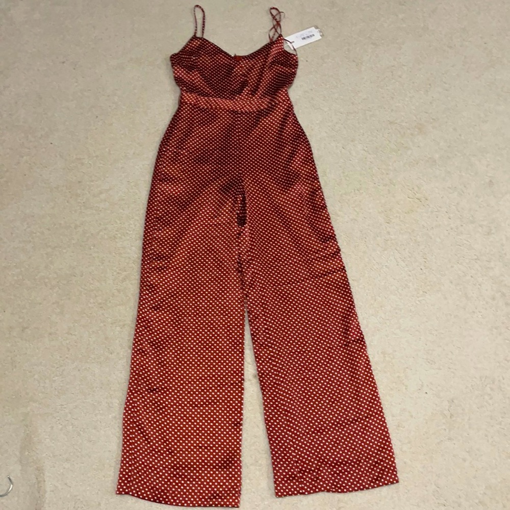 NWT endless rose silky jumpsuit. XS Retail $100